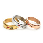 Personalized LOVE Tungsten Ring Anniversary Rings For Men