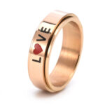 Personalized LOVE Tungsten Ring Anniversary Rings For Men - Image 3