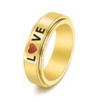 Personalized LOVE Tungsten Ring Anniversary Rings For Men - Image 2