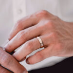S925 Maxine Classic Matte and Polished Men's Wide Wedding Band - Image 2