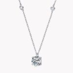 S925 Moissanite 2.0 Carat Round Cut Pendant Necklace - Image 2