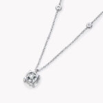 S925 Moissanite 2.0 Carat Round Cut Pendant Necklace - Image 3