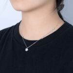 S925 Moissanite 2.0 Carat Round Cut Pendant Necklace - Image 5