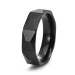Maxine Fashion Tungsten Carbide Rhomboid Men's Wide Wedding Band - Image 4