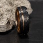 Two-Tone Rose Gold Tungsten Steel Men's Ring - Image 2