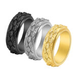 Tungsten Carbide The Eye of God Men's Wide Wedding Band - Image 6