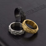 Tungsten Carbide The Eye of God Men's Wide Wedding Band - Image 5