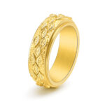 Tungsten Carbide The Eye of God Men's Wide Wedding Band - Image 2