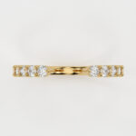 S925 Unique Yellow Gold Open Wedding Band In Sterling Silver