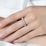 S925 Full Eternity Pear Cut Diamond Wedding Band Anniversary Rings for Her - Image 6