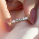S925 Sterling Silver Eternity Round Cut Women's Stackable Wedding Band