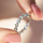 S925 Sterling Silver Eternity Round Cut Women's Stackable Wedding Band - Image 2