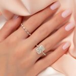 S925 Maxine Elegant Radiant Cut Simulated Diamond Engagement Ring - Image 2