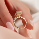 S925 Maxine Elegant Radiant Cut Simulated Diamond Engagement Ring - Image 4