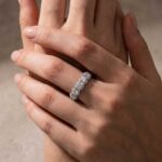 S925 Halo Round Cut Five Stone Anniversary Ring For Her - Image 5