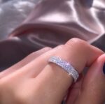 S925 Luxury Pave Eternity Wedding Band For Women - Image 4