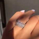S925 Luxury Wide Pave Design Women's Wedding Band for Women In White Gold