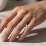 S925 Art Deco Half Eternity Sona Simulated Diamond Women's Wedding Band - Image 2