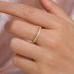 S925 Maxine Moissanite 0.5 Ct Round Cut Pave Wedding Band - Image 5