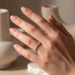 S925 Moissanite Round Cut Wedding Band - Image 2