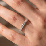 S925 Moissanite Round Cut Wedding Band
