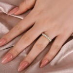 S925 Moissanite Round Cut Wedding Band - Image 8