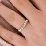 S925 Moissanite Round Cut Wedding Band - Image 5