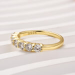 S925 Moissanite Round Cut Wedding Band - Image 10