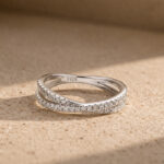 S925 Maxine Moissanite 2.0 Ct X Criss Cross Wedding Band - Image 3