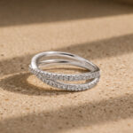 S925 Maxine Moissanite 2.0 Ct X Criss Cross Wedding Band - Image 4