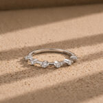 S925 Maxine Moissanite 0.2 Ct Round Cut Women's Wedding Band - Image 5