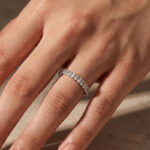 S925 Maxine Moissanite 3.0 Ct Oval Cut Full Wedding Band for Women