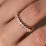 S925 Eternity Oval Cut Simulated Diamond Wedding Band Ring For Women In Sterling Silver - Image 9