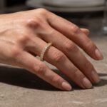 S925 Eternity Oval Cut Simulated Diamond Wedding Band Ring For Women In Sterling Silver - Image 8