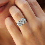 S925 Gorgeous Pave Infinity Knot Design Wedding Band for Women In Sterling Silver