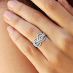 S925 Gorgeous Pave Infinity Knot Design Wedding Band for Women In Sterling Silver - Image 3