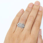S925 Gorgeous Pave Infinity Knot Design Wedding Band for Women In Sterling Silver - Image 4