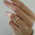 S925 Fashion Design Marquise Cut & Round Cut Wedding Band In Sterling Silver - Image 5