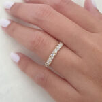 S925 Fashion Design Marquise Cut & Round Cut Wedding Band In Sterling Silver - Image 4