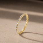 S925 Maxine Moissanite Round Cut Full Eternity Wedding Band In Sterling Silver - Image 6