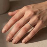 S925 Maxine Moissanite Round Cut Full Eternity Wedding Band In Sterling Silver - Image 5