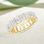S925 Elegant Radiant Cut Women's Wedding Band In Sterling Silver - Image 6