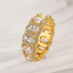 S925 Luxurious Halo Cushion Cut Wide Wedding Band For Women In Sterling Silver - Image 12