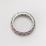 S925 Stunning Round Cut Women's Wedding Band In Sterling Silver - Image 3
