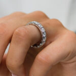 S925 Stunning Round Cut Women's Wedding Band In Sterling Silver - Image 4