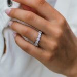 S925 Stunning Round Cut Women's Wedding Band In Sterling Silver - Image 5