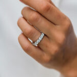S925 Stunning Round Cut Women's Wedding Band In Sterling Silver - Image 2