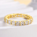 S925 Stunning Cushion Cut Women's Wedding Band In Sterling Silver - Image 7