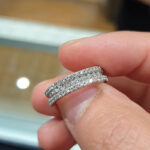S925 Sparkle 3 Row Design Round Cut Women's Wedding Band In Sterling Silver - Image 2