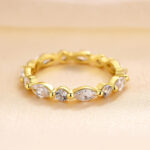 S925 Exclusive Marquise Cut Wedding Band In Sterling Silver - Image 11